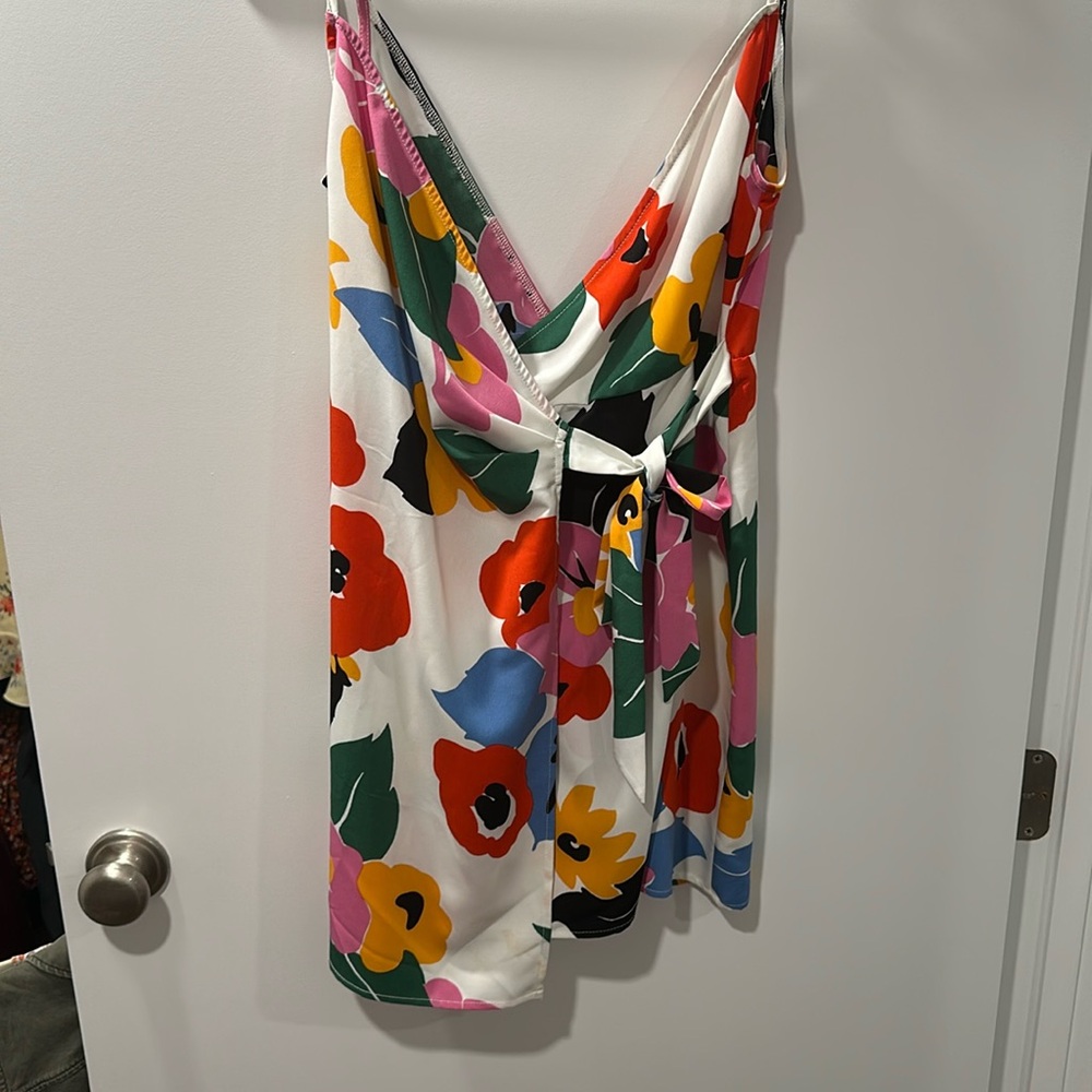 Summer floral mini dress